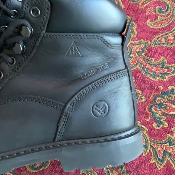 EUC BOOT BARN HAWX COMP TOE UNISEX WORK BOOTS 7 MENS 8.5 WOMENS - Picture 2 of 5